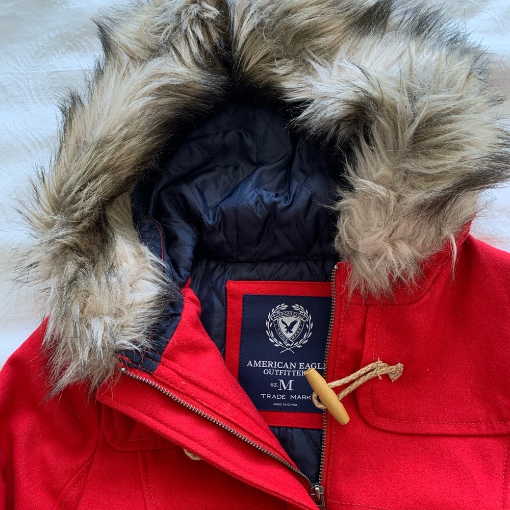 SOLD AEO Wool Blend Parka Jacket - Picture 6 of 13